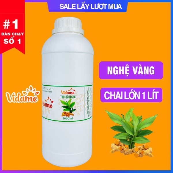 [TRỢ GIÁ] 1 Lít Tinh Dầu Nghệ Vàng Nguyên Chất VIDAME - Hàng Công Ty Nhập Khẩu ẤN, tinh chất nghệ thơm phòng, khử mùi