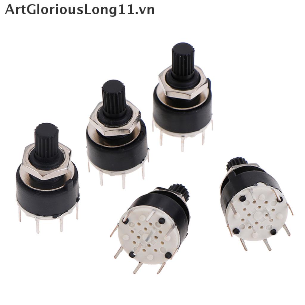 Công Tắc Xoay SR16MM 2 Cực 3 4 Vị Trí 1 Cực 5 6 8 Vị Trí