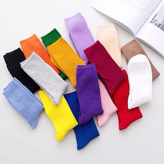 19 MÀU-Vớ Nam Nữ Nhún Cổ Cao - Hàng CAO CẤP Phong Cách Vintage Hàn Quốc