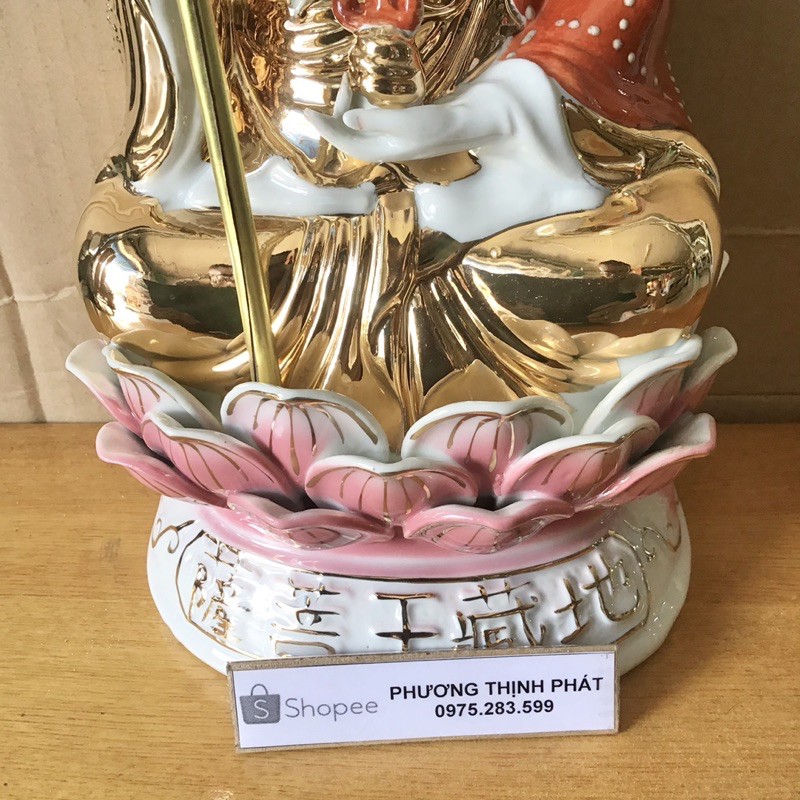 Tượng Địa Tạng Vương Bồ Tát Ngồi Cao 30Cm