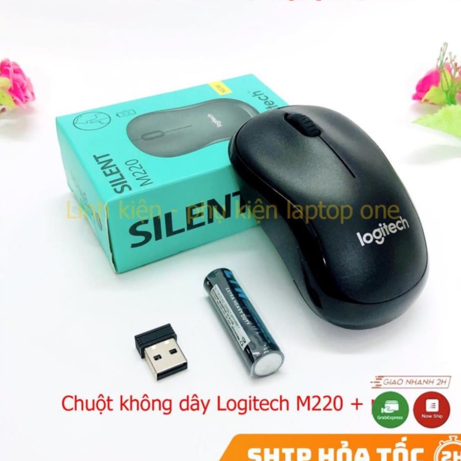 Chuột không dây  Logitech m220 không tiếng ồn (giảm đến 90%), hàng chính hãng ( bảo hành 6 tháng )