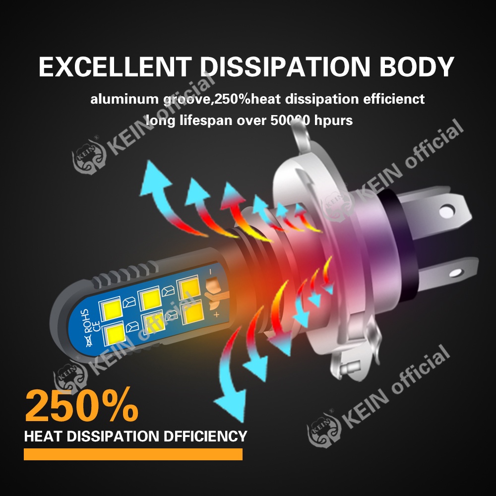 Đèn Pha H4 Led H6 BA20D P15D H6W 12V Ánh Sáng Trắng Cho Xe Máy