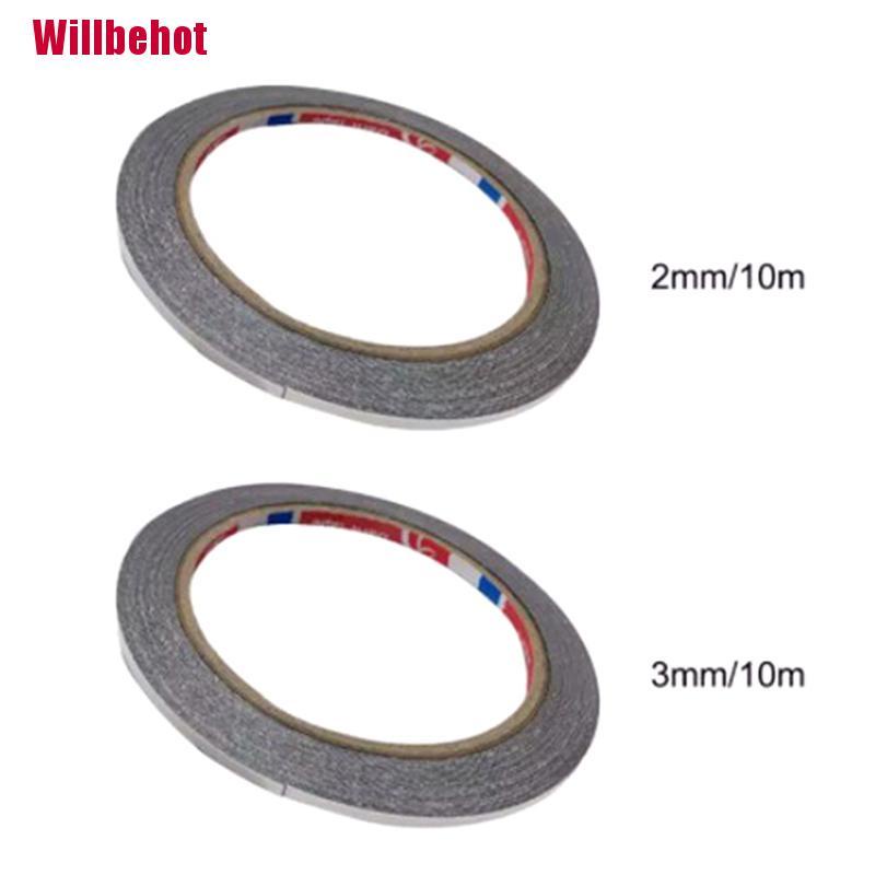Băng keo 2 mặt dài 10m rộng 2/ 3 mm dán màn hình điện thoại tiện dụng