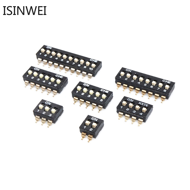 Set 10 Công Tắc Dạng Trượt 1P 2P 3P 4P 5P 6P 8P 10P 2.54mm