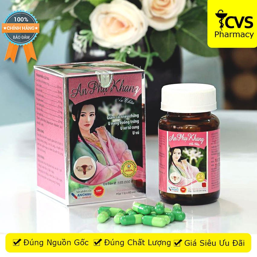 An Phụ Khang An Châu Plus mới - 60 viên uống giảm u xơ, u nang dành cho phụ nữ - cvspharmacy