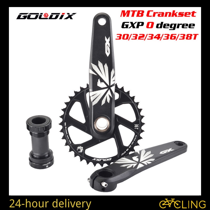 SRAM Trục Khuỷu Bằng Hợp Kim Nhôm Màu Đen 0 Độ 30T 32T 34T 36T 38T GXP MTB 170mm 175mm Cho Xe Đạp