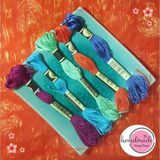 Set 50 tép chỉ thêu + 40 sợi ruy băng