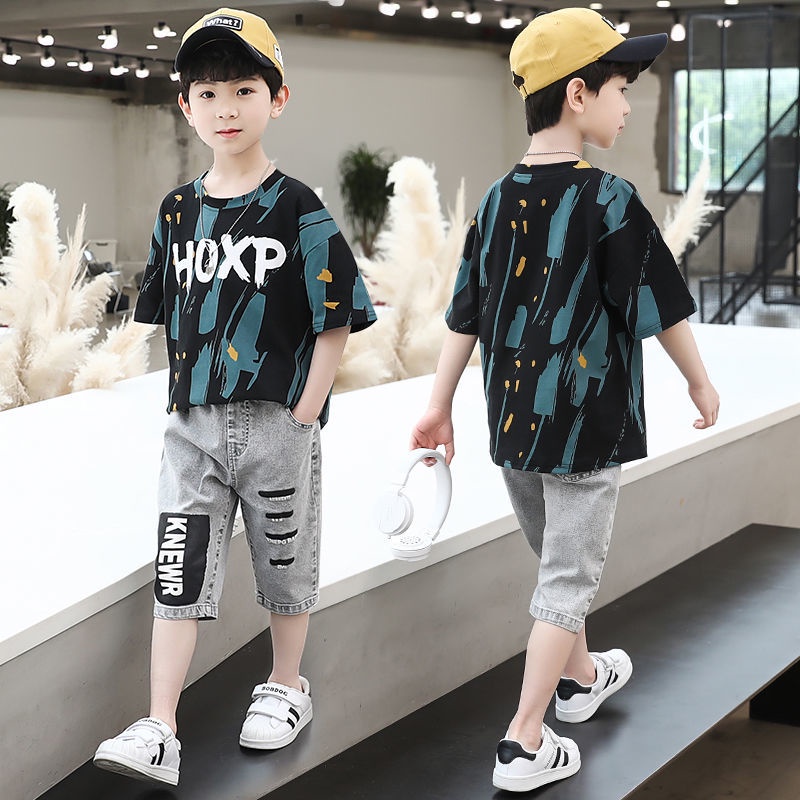 Bộ Đồ Thời Trang Mới Cho Bé Trai 2022 Tay Ngắn