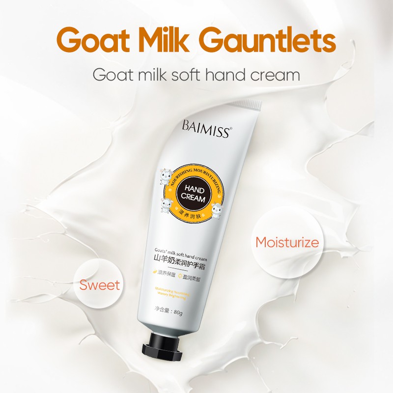 Kem dưỡng da tay sữa dê BAIMISS giúp dưỡng ẩm nuôi dưỡng 8g | BigBuy360 - bigbuy360.vn