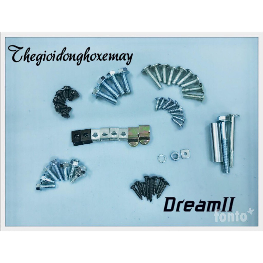 Bộ ốc vỏ nhựa xe máy dream 3 dream lùn