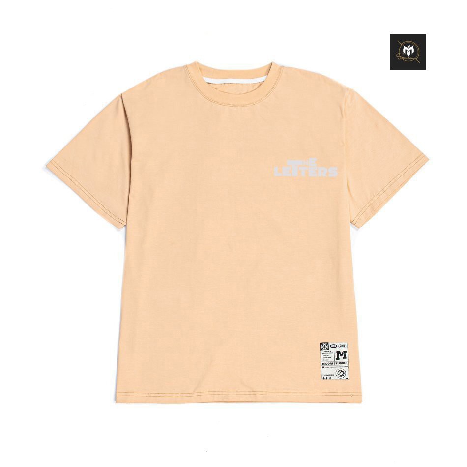 Áo phông tay lỡ form rộng Unisex giá rẻ nam nữ The Letters Phản Quang Local Brand M Studio