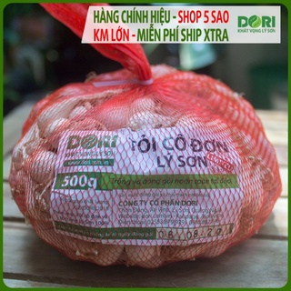 Tỏi Cô đơn Lý Sơn Dori - Túi lưới 500g - Trồng tại đảo Lý Sơn - Cam kết đúng xuất xứ