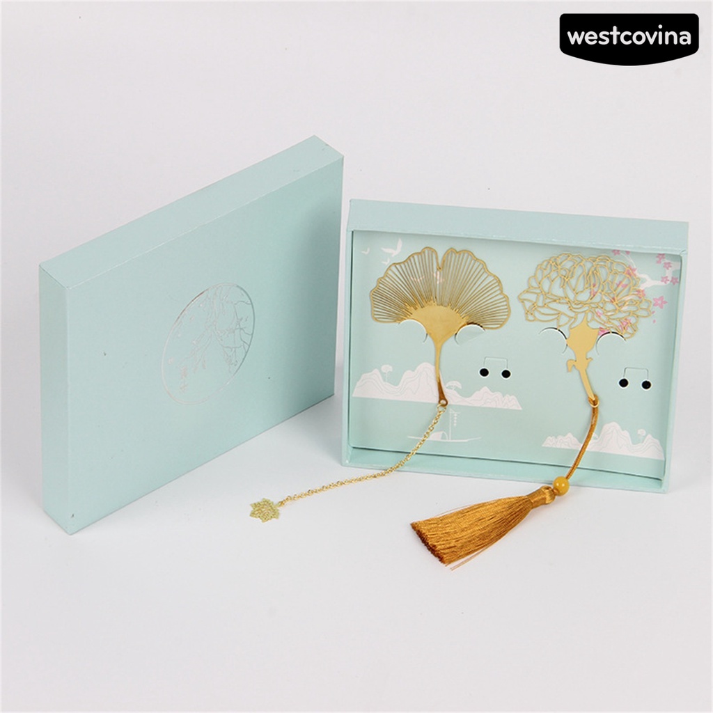 [Hot]✍Dụng Cụ Đánh Dấu Trang Sách Bằng Kim Loại Phối Tua Rua Sáng Tạo