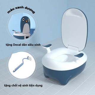 ⚡Bô vệ sinh có tay vịn hình chim cánh cụt xinh xắn dễ thương{cao cấp }