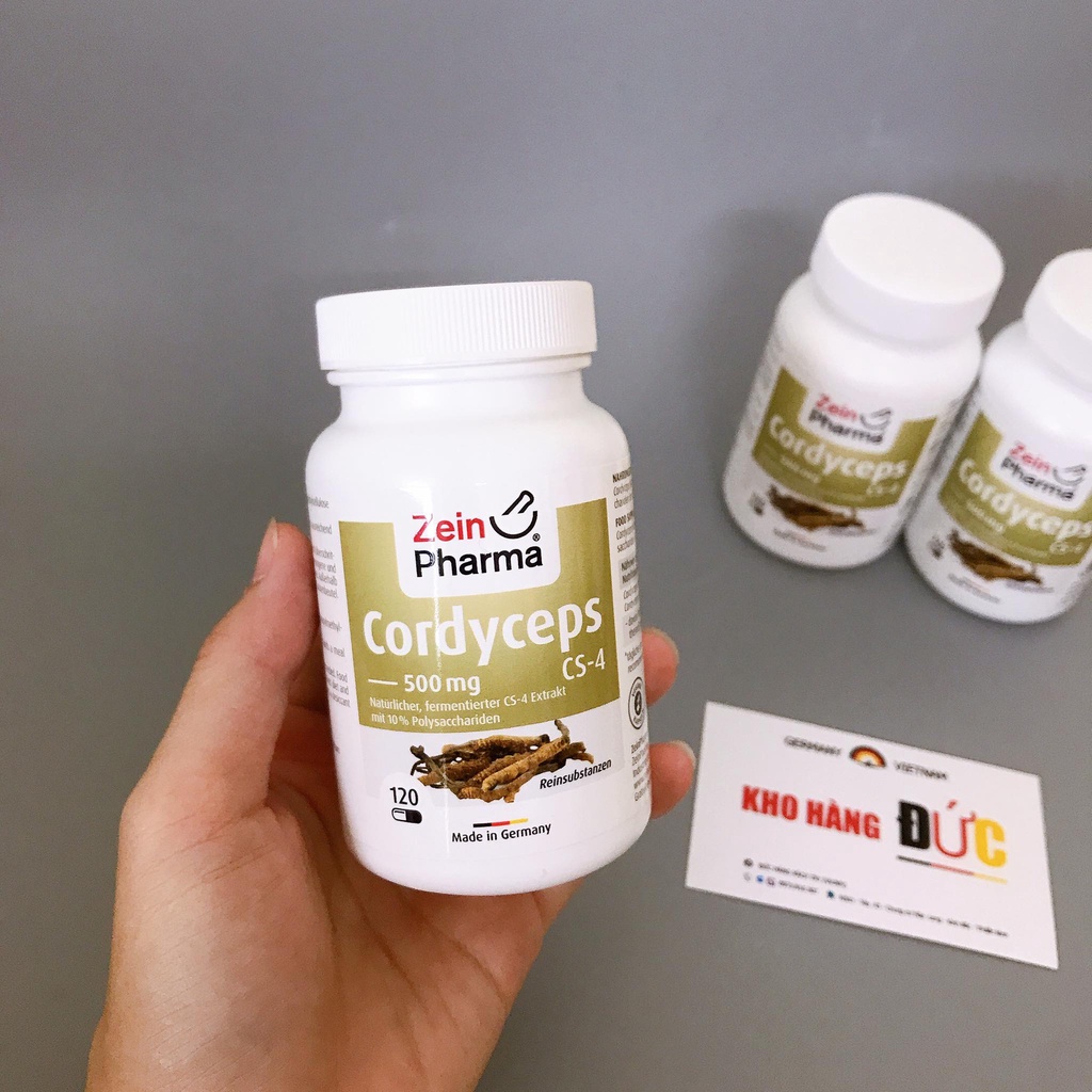 Đồ Uống Đông Trùng Hạ Thảo ZeinPharma Cordyceps CS-4 500mg 120 viên Của Đức