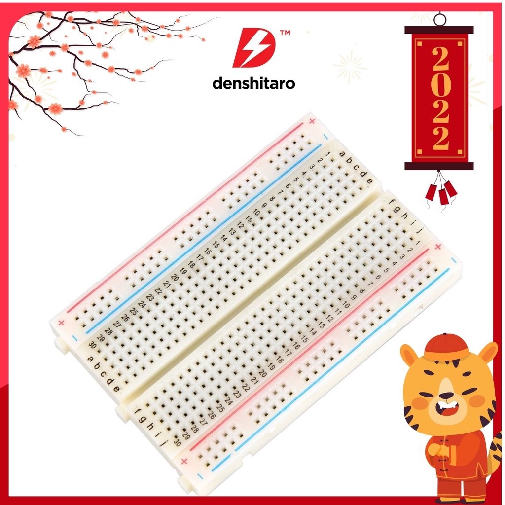 Board test cắm Mini 400 lỗ 8.5cm × 5.5cm bo test breadboard mini 400 lỗ D00-200