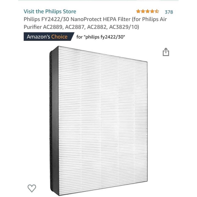 Set 2 Màng lọc không khí thay thế cho lọc không khí Philips series 2000 và 3000i: Philips ac2889, ac2887, ac2882, ac3829