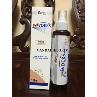 XỊT TOWDERS SPRAY 150ML. PERMETHRIN 5%.