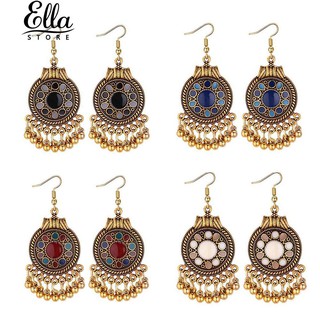 Bông tai dáng dài tua rua họa tiết dân tộc sang trọng cho nữ