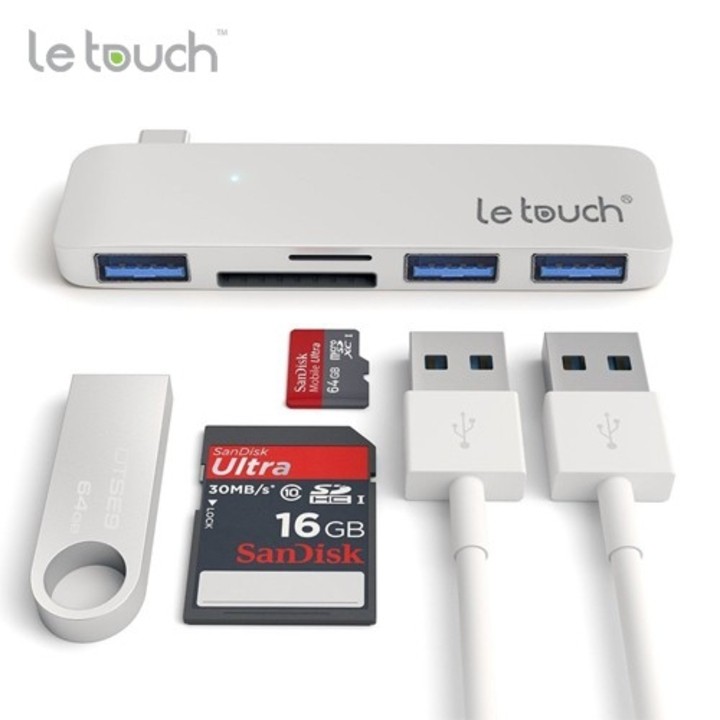 Cáp USB-C LE TOUCH Combo 5 in 1 Cho Macbook