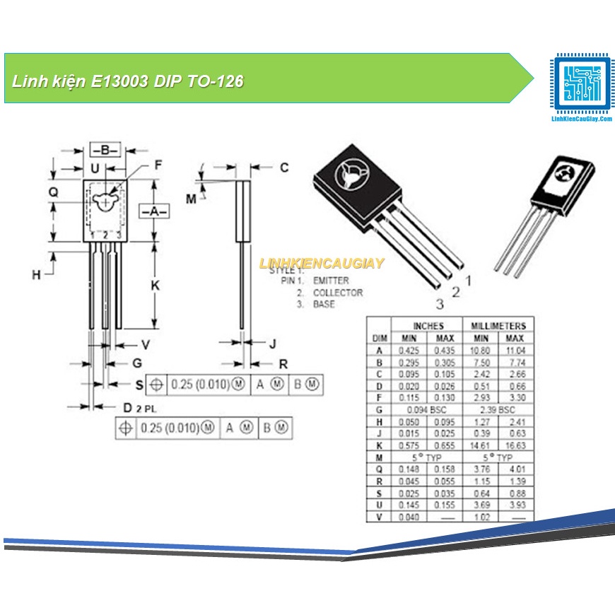 Linh kiện E13003 DIP TO-126