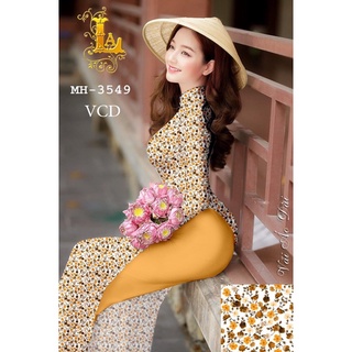 Vải áo dài hoa nhí