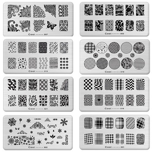 Tấm Khuôn In Hình Trang Trí Móng Tay Nghệ Thuật DIY