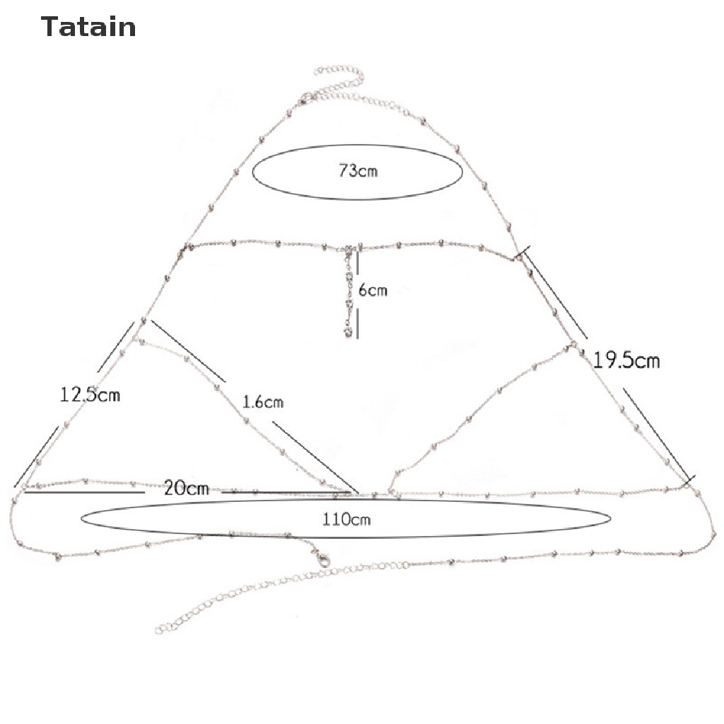 Vòng cổ đeo cơ thể đính đá tua rua thời trang