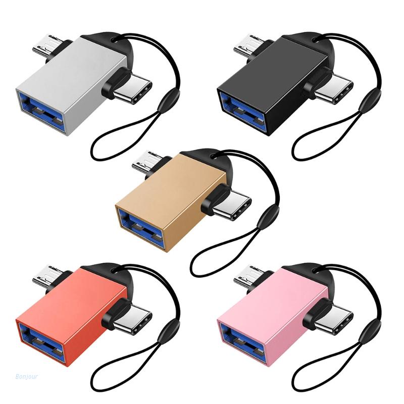 Đầu Chuyển Đổi Cổng Usb 3.0 Sang Type C Otg 2 Trong 1 Đa Năng An Toàn
