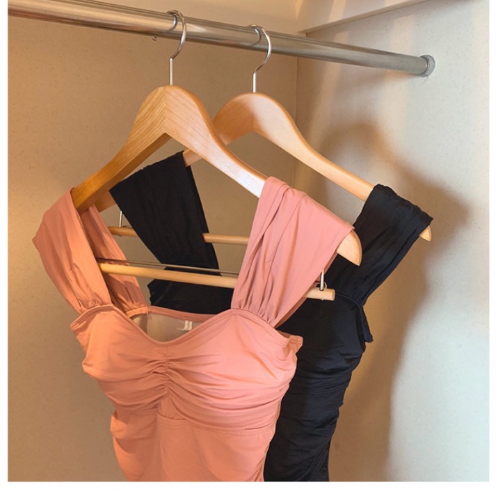Bikini liền thân 1 mảnh che bụng bánh bèo LUHAZO đi biển kín đáo sexy Hàn Quốc nâng ngực 2388 DK6T401