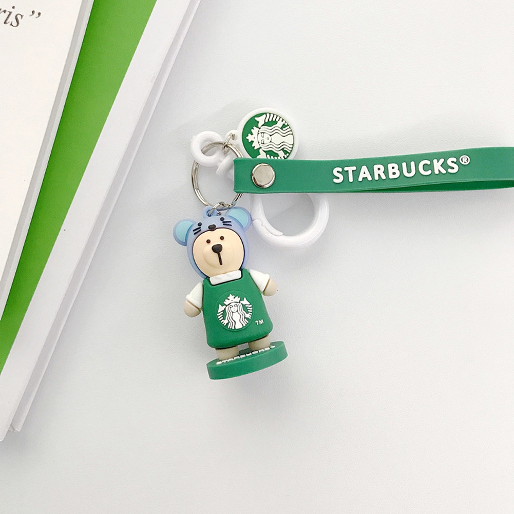Móc khóa hình gấu Starbucks 12 cung hoàng đạo dễ thương độc đáo tùy chọn