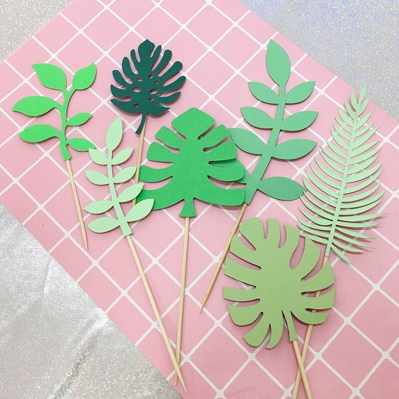 Set 7 Lá Cọ Trang Trí Bánh Kem