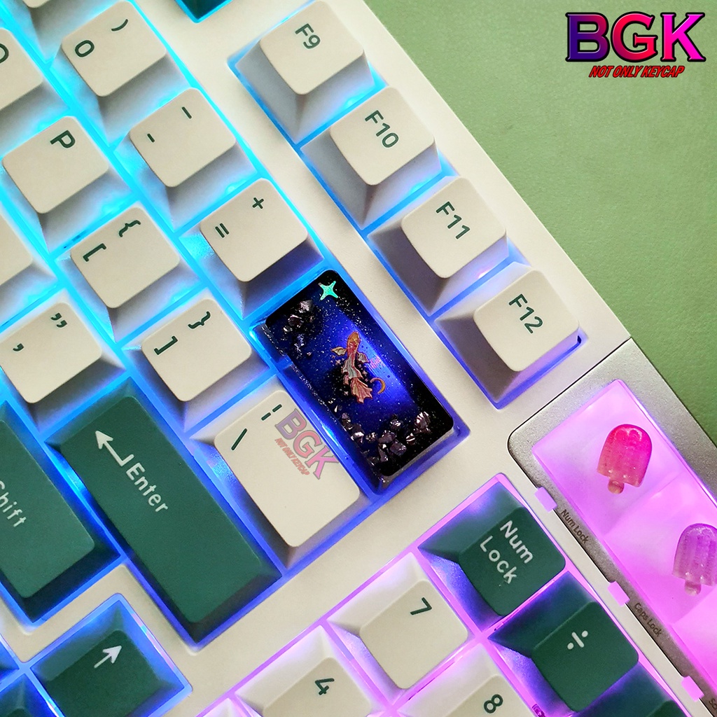 Keycap Artisan Nút Bàn Phím Cơ Giấc Mơ Cá Koi Chuẩn OEM 2U Resin Keycap