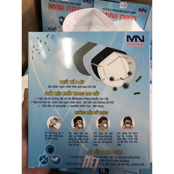 Khẩu trang N95 6 lớp MINIPRO - Hộp 10 cái