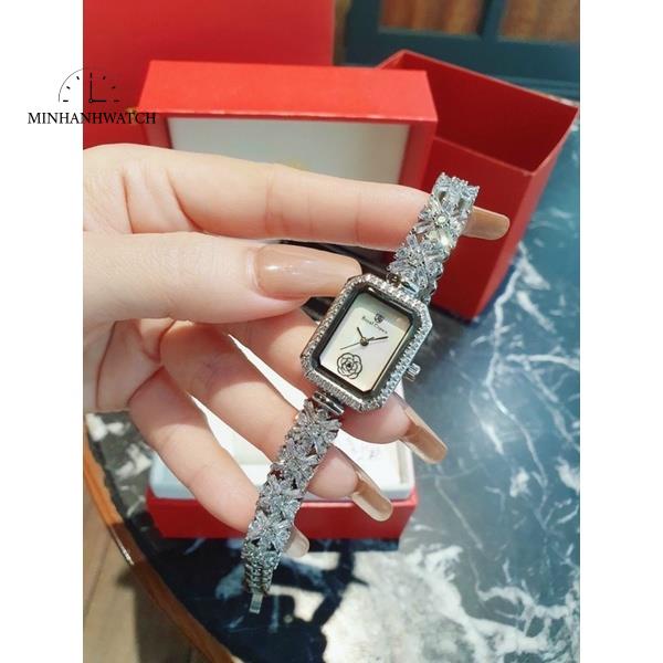 Đồng hồ nữ lắc tay Royal Crown mặt vuông 25mm