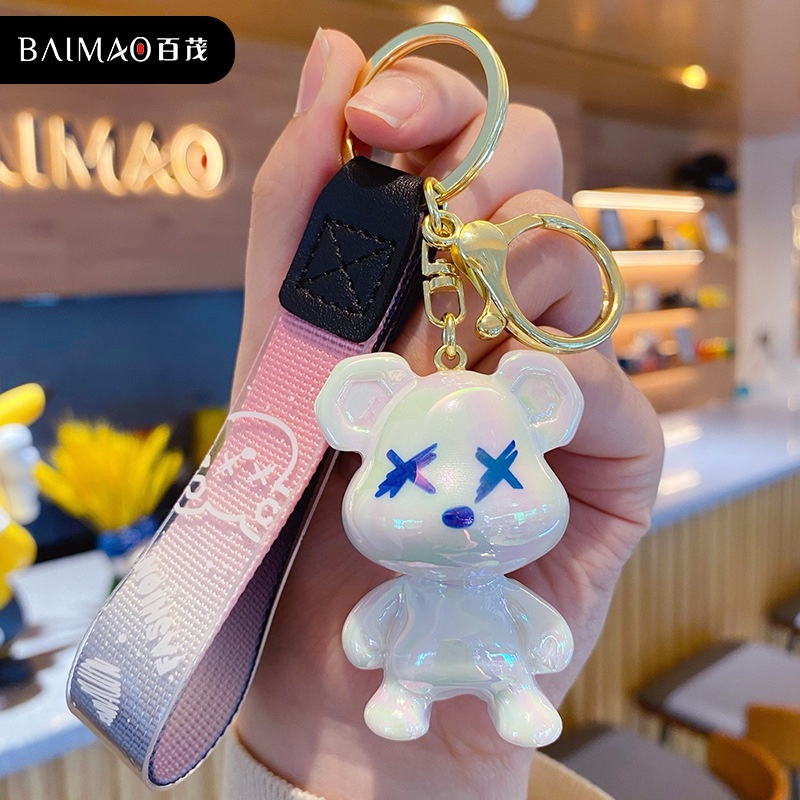 Móc khóa gấu mini sơn bóng cao cấp , móc khóa gấu dễ thương, móc khóa đôi phong cách Hàn Quốc