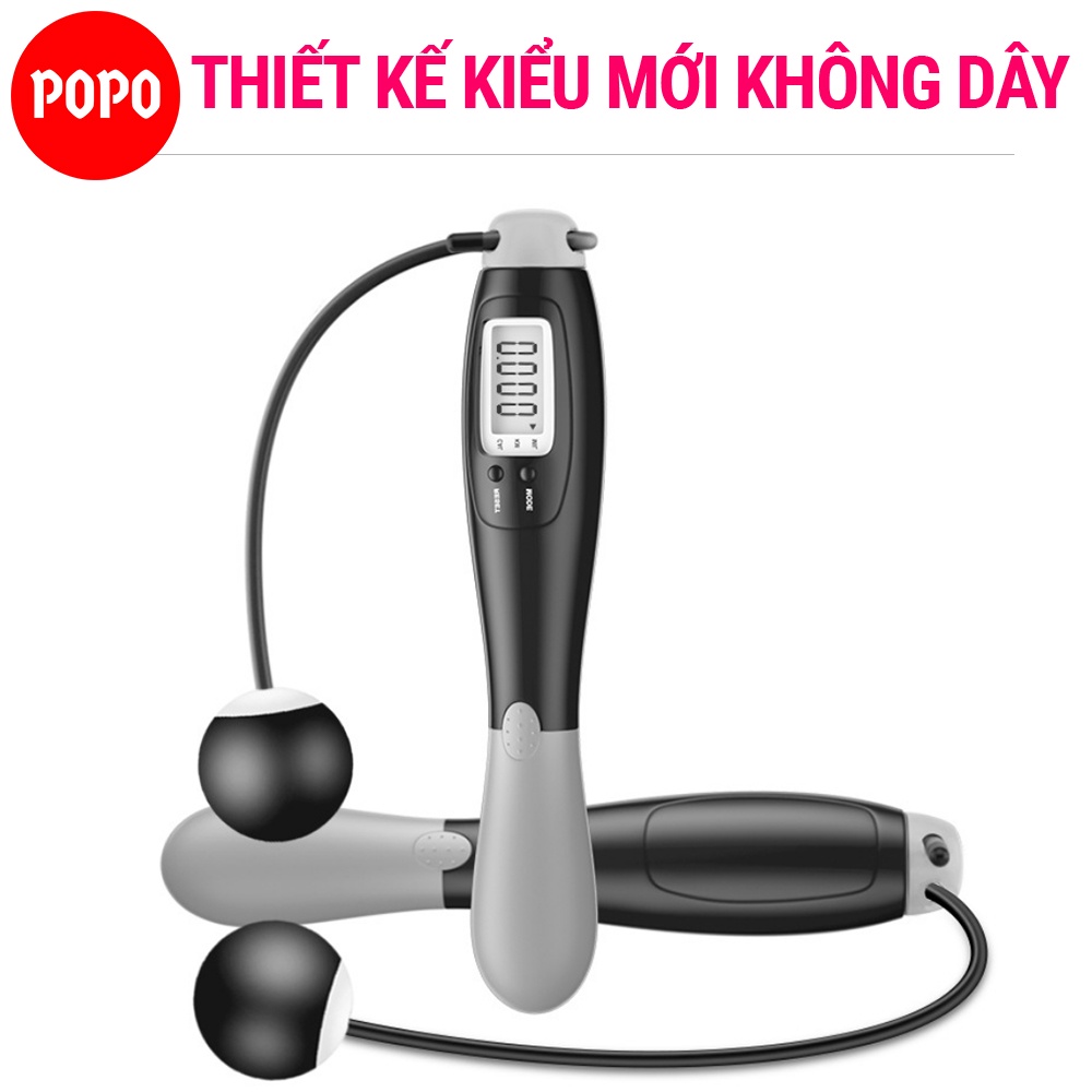 Dây nhảy đếm vòng POPO XS1102, đếm số tự động có chế độ nhảy không cần dây