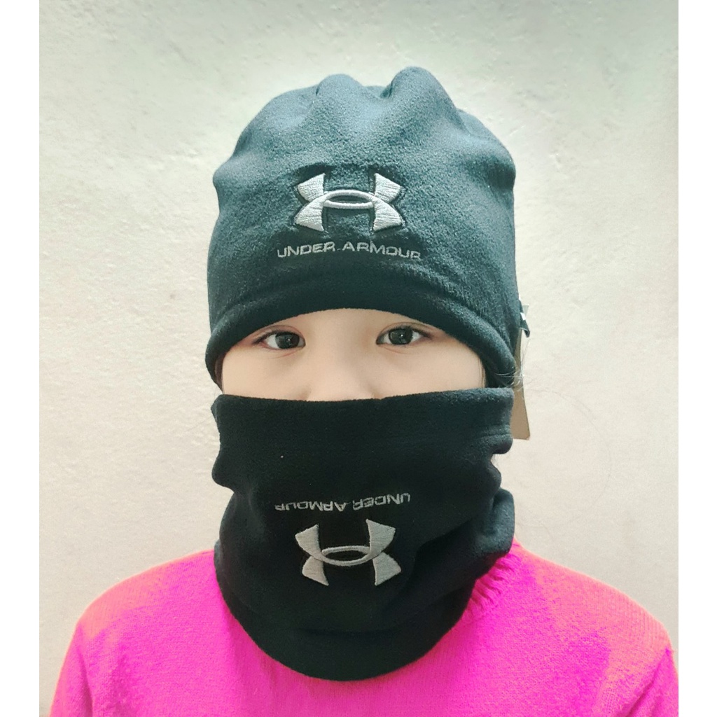 Mũ nỉ len khăn ống rút dây giữ nhiệt under armour