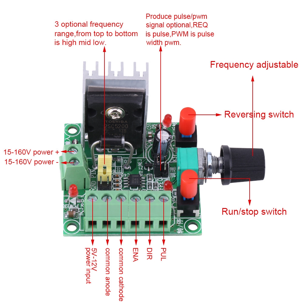 Mạch Điều Khiển Tốc Độ Động Cơ Bước 5-12v Pwm