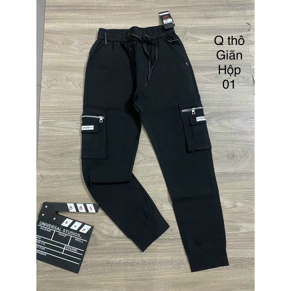 Quần Jogger nam túi hộp thiết kế lưng chun cao cấp hàng may kĩ vải xịn (ảnh thật)