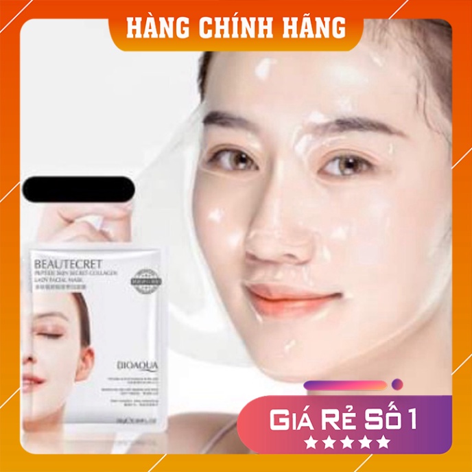 Mặt nạ ❤️𝑭𝒓𝒆𝒆𝒔𝒉𝒊𝒑❤️ Nạ thạch Bioqqua collagen cấp nước giúp da căng bóng mịn màng mask nội địa trung