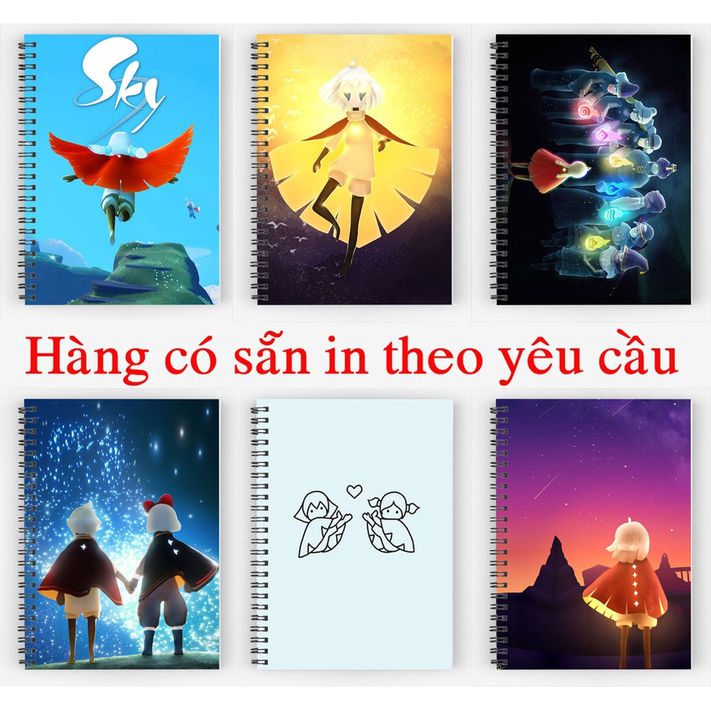 sổ tay Sky Children of the Light Đứa trẻ của bầu trời sổ xoắn 200 trang