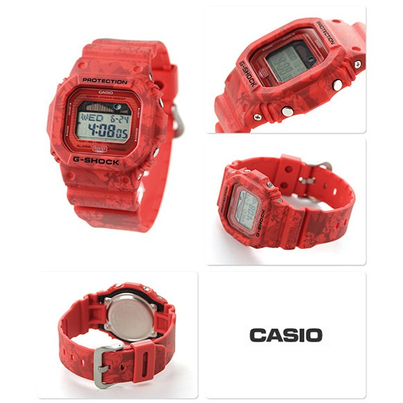 Đồng Hồ Casio Nam G Shock GLX-5600F-4DR Dây Nhựa Màu Đỏ - Mặt Vuông - Đồ Thị Thuỷ Triều
