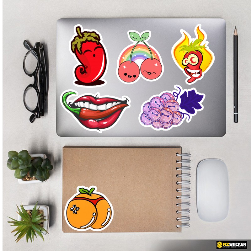 Sticker Chủ Đề Hoa Quả | Sticker Chống Thấm Nước  , Chống Bay Màu Dán Nón Bảo Hiểm  , Dán Điện Thoại