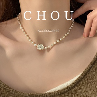 Dây chuyền mặt hoa đính đá | chou accessories |