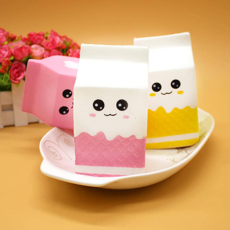 Đồ Chơi Bóp Tay Chất Liệu Pu Hình Bánh Hamburger Mèo Hamburg Kem Trà Sữa Có Ống Hút Giảm Căng Thẳng Cho Trẻ Em