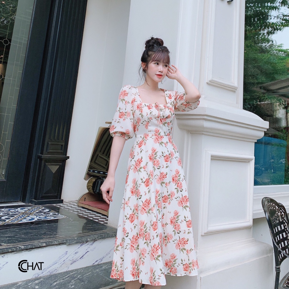 Váy nữ nhún ngực bản eo to CCHAT | BigBuy360 - bigbuy360.vn