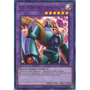 Thẻ bài Yugioh - TCG - Evil HERO Lightning Golem / LDS3-EN028'