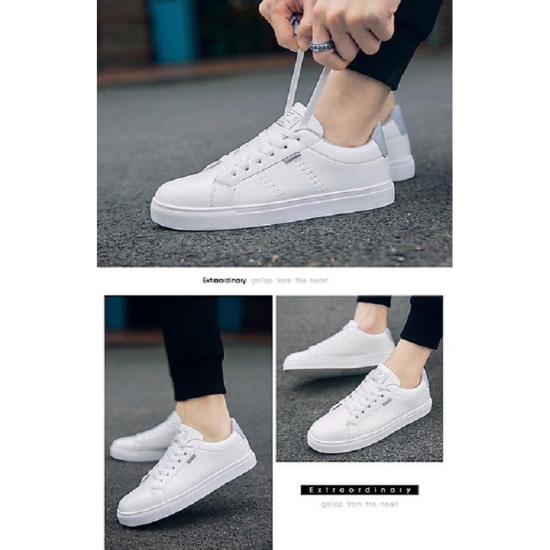 Giày thể thao nam, sneaker nam thời trang màu trắng ghi - USN018 | WebRaoVat - webraovat.net.vn