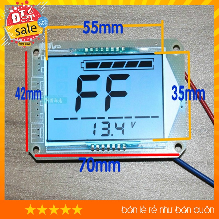 Màn hình LCD hiển thị  Thời gian và phần trăm Điện áp Pin Lithium 4 Cell